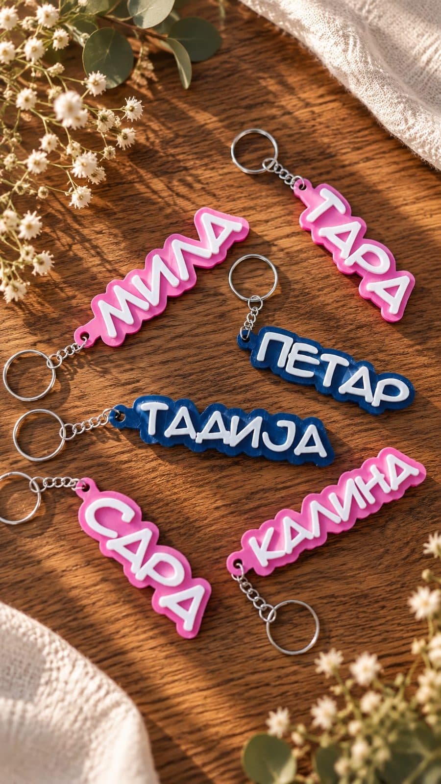 Privesci sa imenima Mila, Petar, Tadija, Sara i Kalina